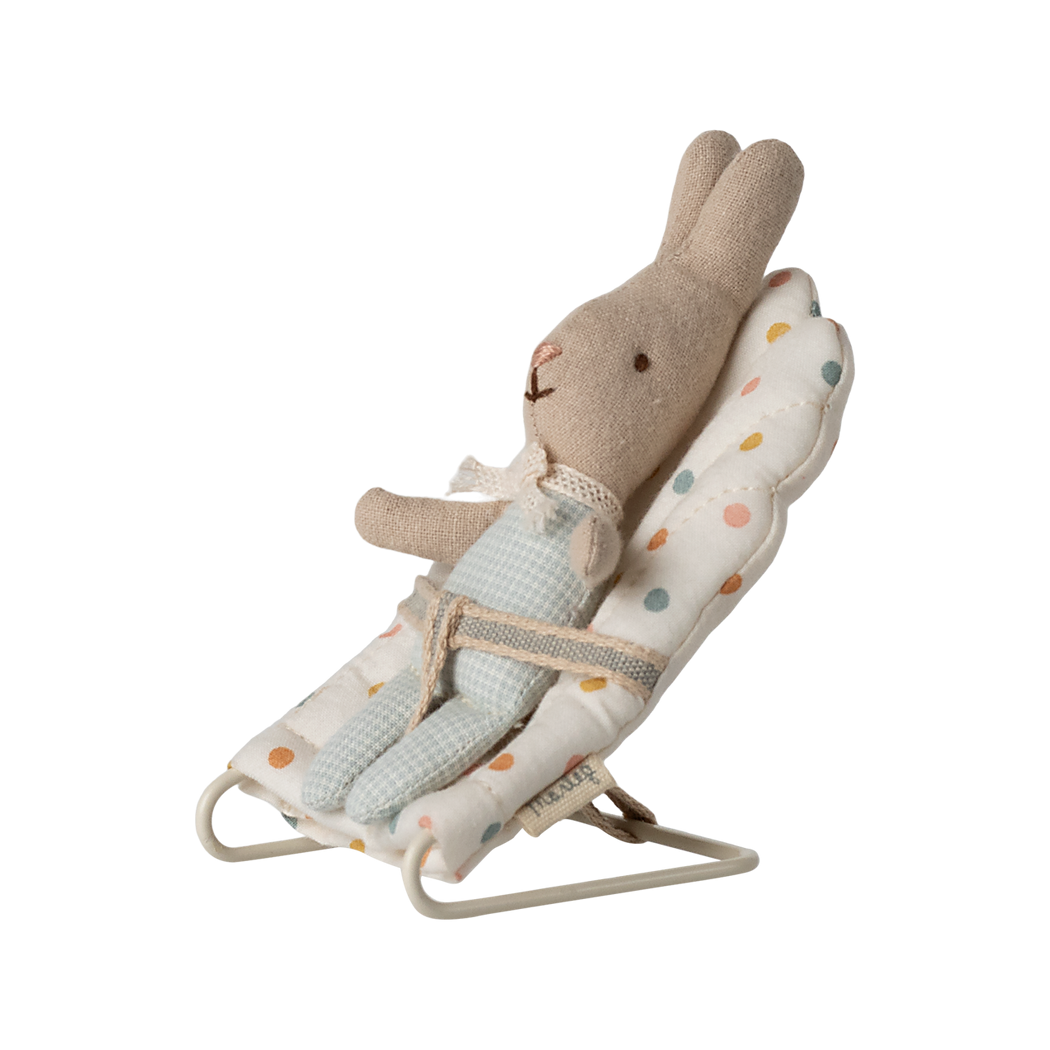 WYPRZEDAŻ Leżaczek w Kolorowe Kropki - Babysitter My - Akcesoria dla Myszek - Maileg