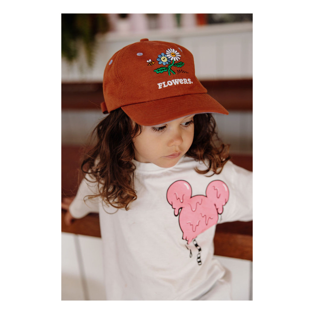 Lniana Czapka z Daszkiem 9-18 miesięcy - Linen Flowers - Hello Hossy