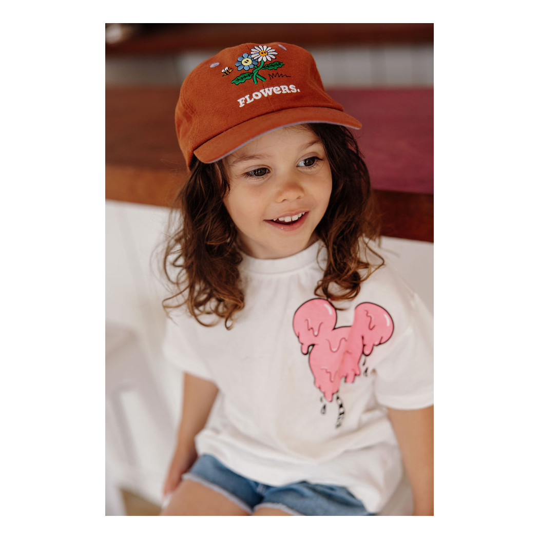 Lniana Czapka z Daszkiem 9-18 miesięcy - Linen Flowers - Hello Hossy