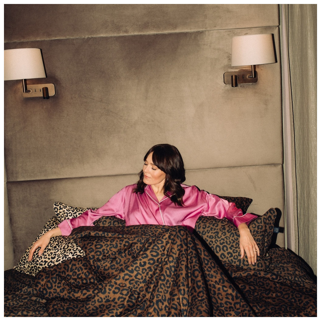 Narzuta Ciepły Koc Velvet XL - 140x200 cm - LEOPARD CHOCO by Magdalena Lamparska - La Millou