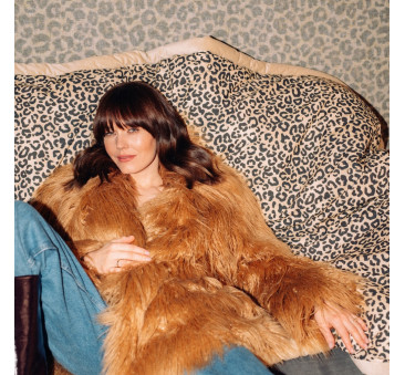 Narzuta Ciepły Koc Velvet XL - 140x200 cm - LEOPARD CREAM by Magdalena Lamparska - La Millou