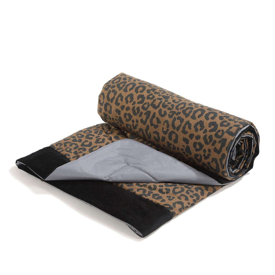 LEOPARD CHOCO XL by Magdalena Lamparska - Koc Piknikowy Picnic Z Kieszonką / Mata Do Zabawy XL -  La Millou