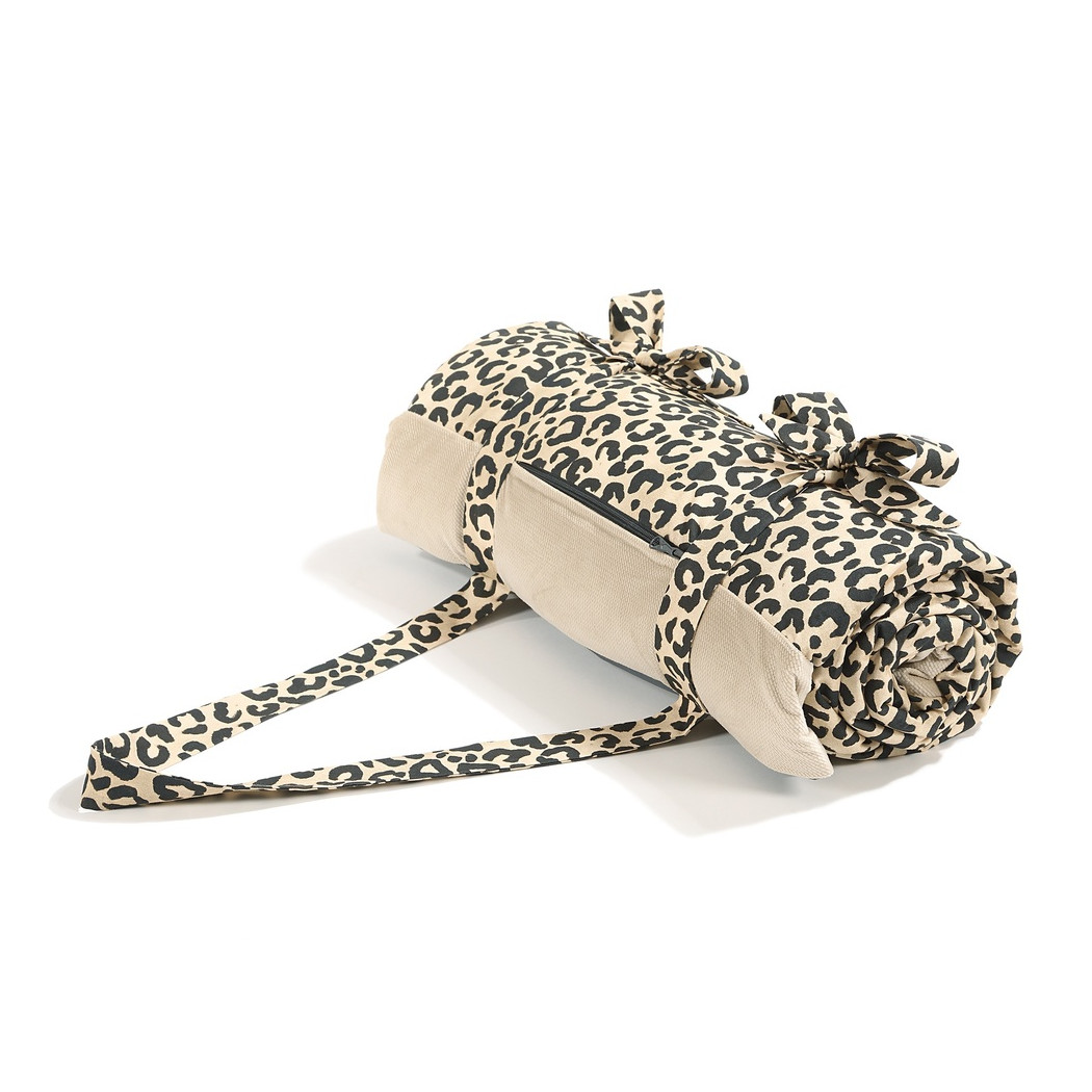 LEOPARD CREAM XXL by Magdalena Lamparska - Koc Piknikowy Picnic Z Kieszonką / Mata Do Zabawy XXL -  La Millou