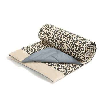 LEOPARD CREAM XXL by Magdalena Lamparska - Koc Piknikowy Picnic Z Kieszonką / Mata Do Zabawy XXL -  La Millou