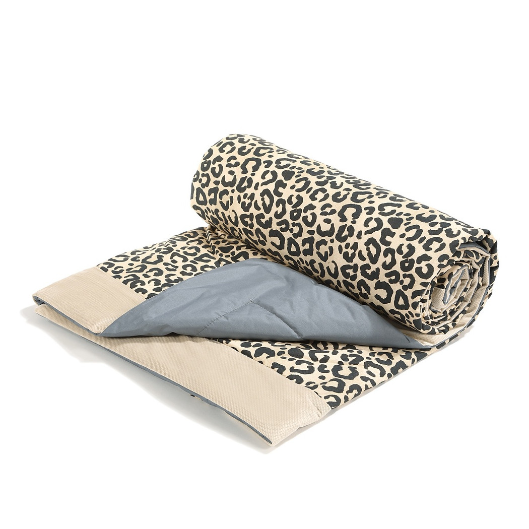 LEOPARD CREAM XXL by Magdalena Lamparska - Koc Piknikowy Picnic Z Kieszonką / Mata Do Zabawy XXL -  La Millou
