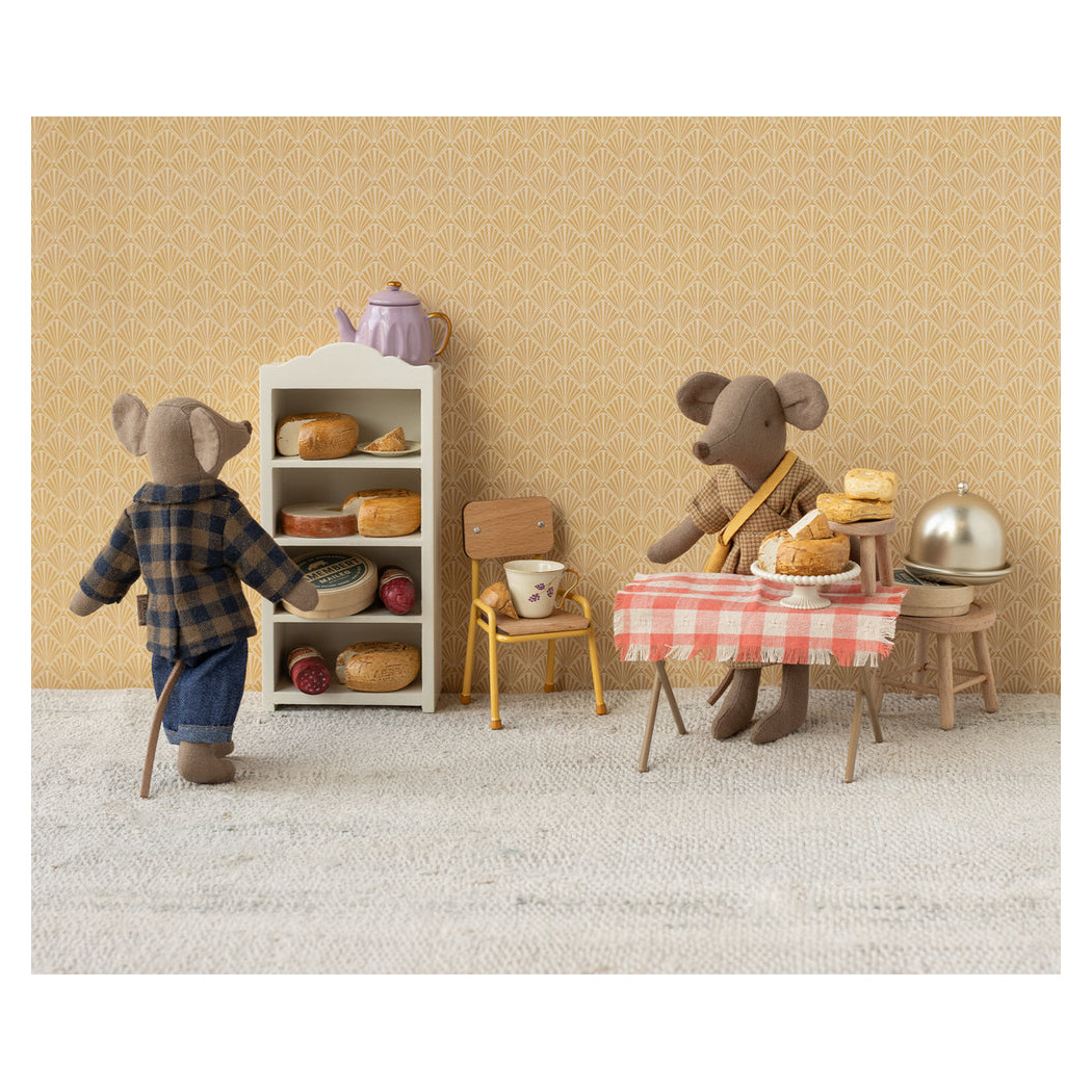 Brązowa Koszula w Kratę i Spodnie - Ubranko Dla Myszki Taty - Maileg