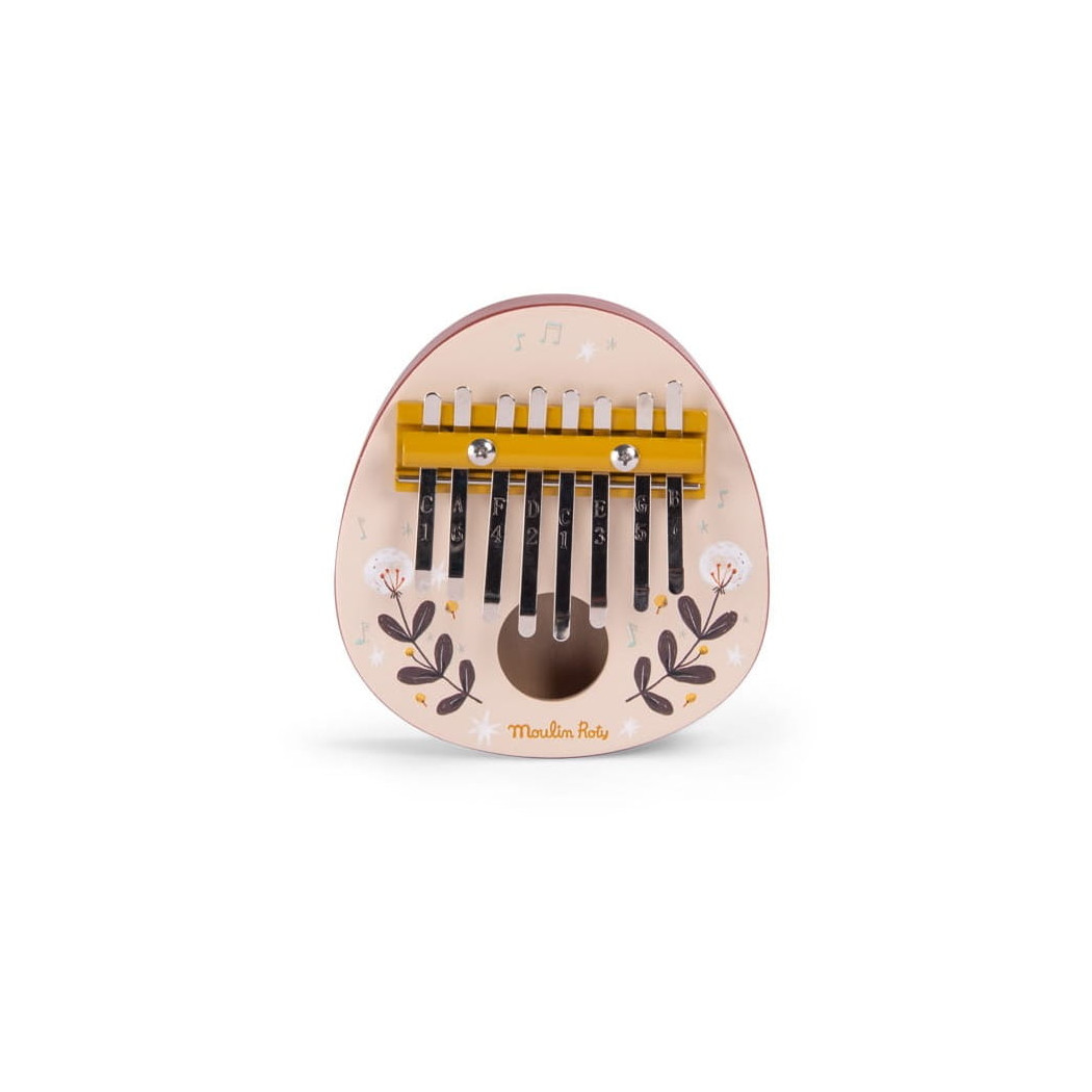 Różowa Drewniana Kalimba - Instrument dla Dzieci - Apres La Pluie - Moulin Roty