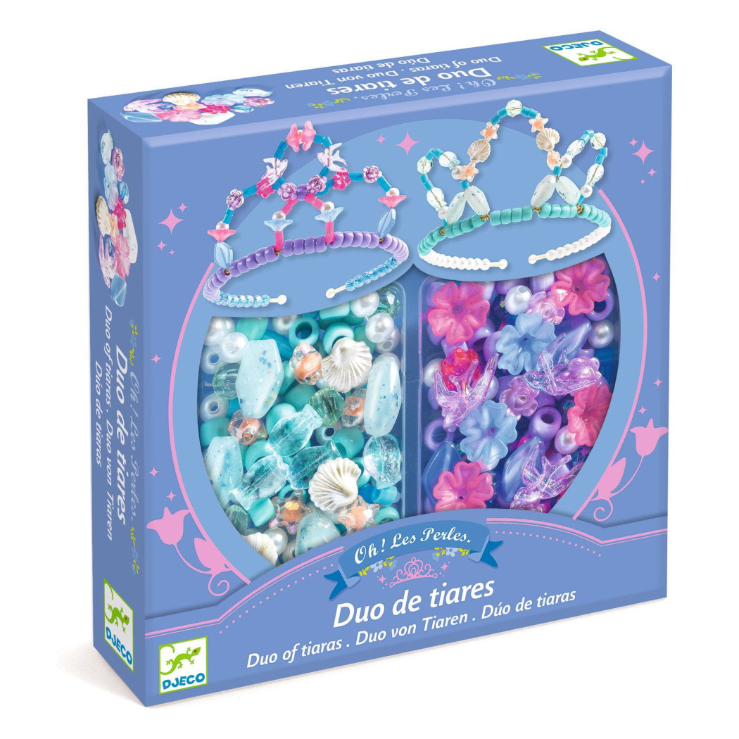 Dwie Niebieskie Tiary - Zestaw Artystyczny Do Tworzenia Biżuterii - Koraliki Djeco