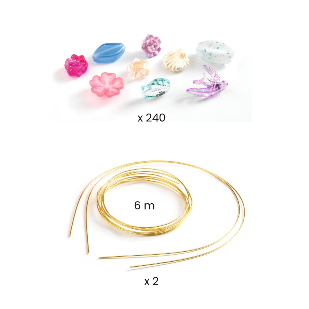 Dwie Niebieskie Tiary - Zestaw Artystyczny Do Tworzenia Biżuterii - Koraliki Djeco