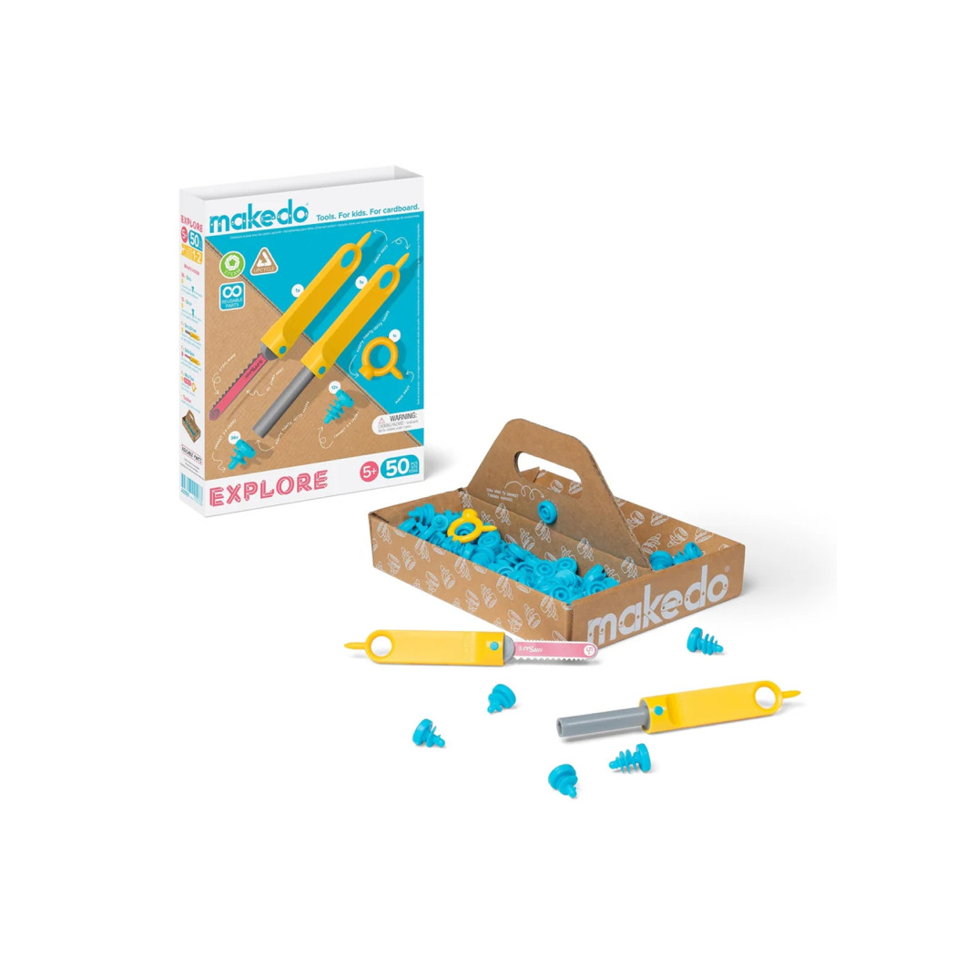 Explore 50 elementów - Zestaw Narzędzi do Konstruowania - Makedo