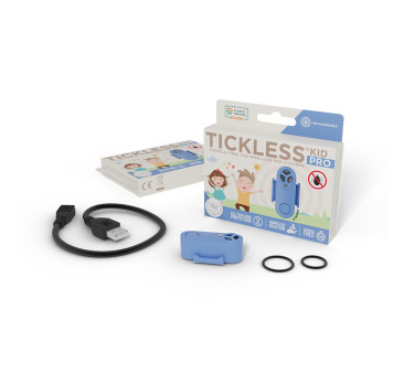 Kid Pro Greek Blue z Opcją Ładowania - Ultradźwiękowe Urządzenie Chroniące Przed Kleszczami - TickLess Kid Pro - Tickless