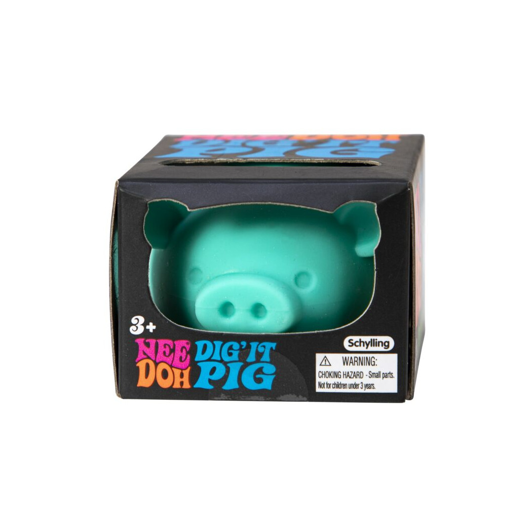 Zielona Zajawkowa Świnka - Dig' it Pig - Zabawka Sensoryczna - Gniotek Antystresowy - NeeDoh
