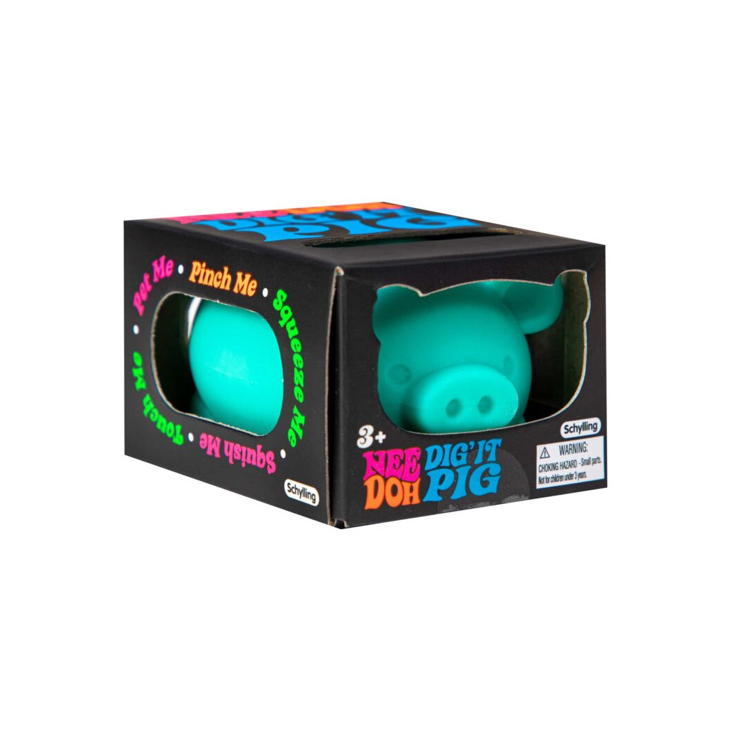 Zielona Zajawkowa Świnka - Dig' it Pig - Zabawka Sensoryczna - Gniotek Antystresowy - NeeDoh