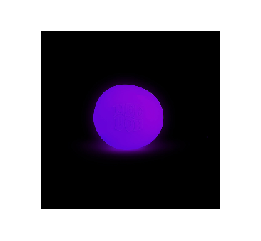 Fioletowa Piłka Świecąca w Ciemności - Zabawka Fluorescencyjna - Gniotek Antystresowy - NeeDoh