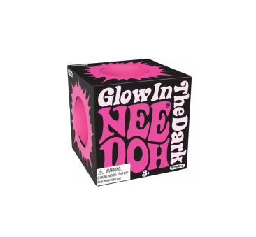 Różowa Piłka Świecąca w Ciemności - Zabawka Fluorescencyjna - Gniotek Antystresowy - NeeDoh