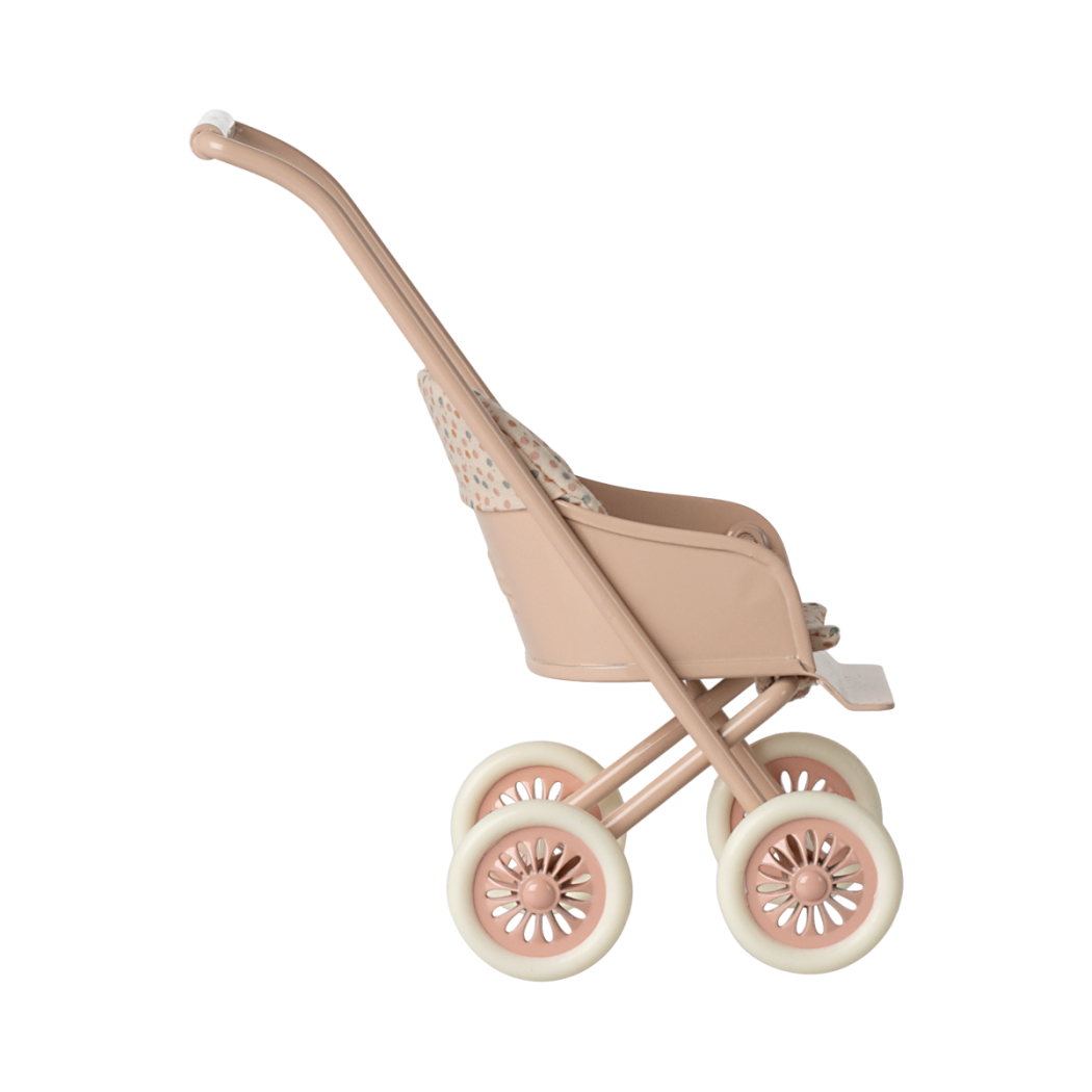 Różowy Wózek Spacerówka - Stroller Micro - dla Myszek i Króliczków - Maileg