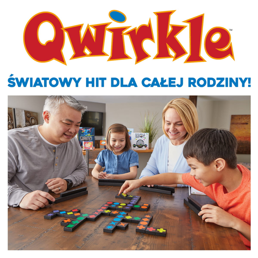 Qwirkle - Drewniana Gra Rodzinna i Towarzyska - Układanie Kolorów i Kształtów typu Domino - Nasza Księgarnia