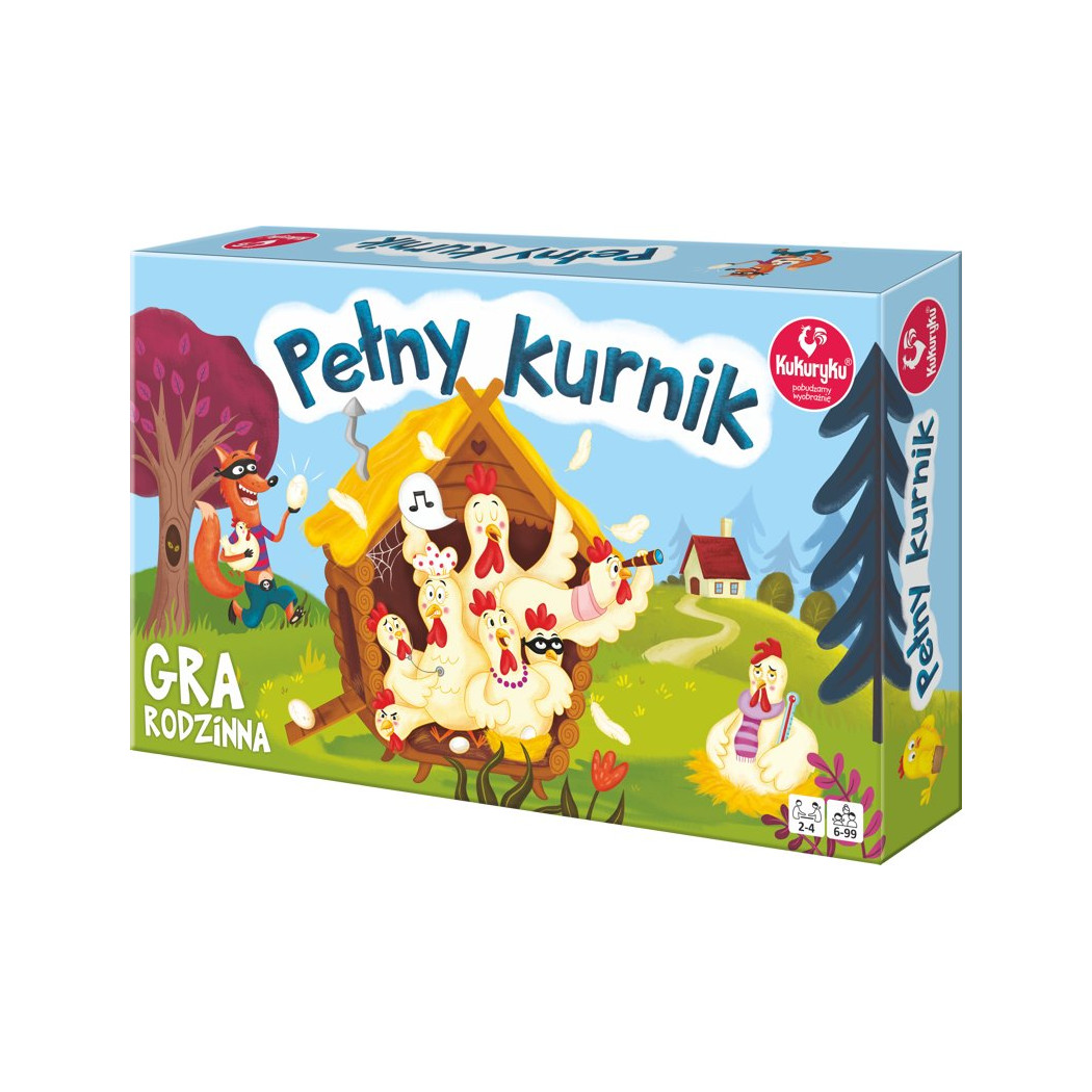 Pełny Kurnik - Gra Rodzinna i Towarzyska - Zapełnij Grzędę - Kukuryku