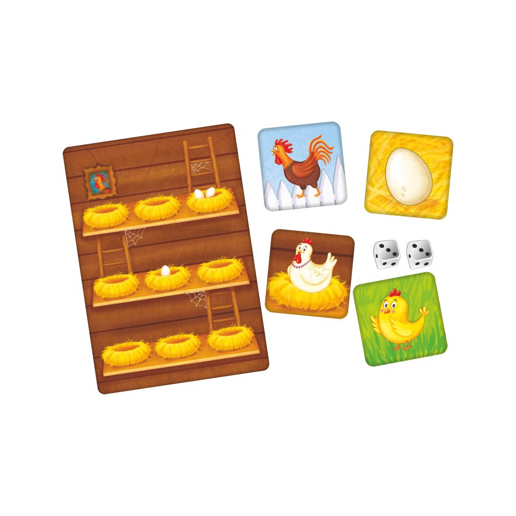 Pełny Kurnik - Gra Rodzinna i Towarzyska - Zapełnij Grzędę - Kukuryku