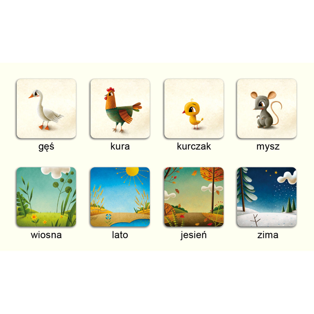 Cztery Pory Roku - Kurnik 2 - Prosta Gra Rodzinna - Memo Zapamiętywanie - Nasza Księgarnia