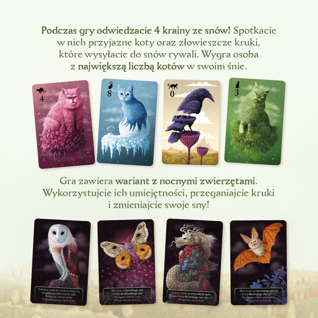 Koty - Gra z Serii Sen - Karciana Gra Rodzinna i Towarzyska - Nasza Księgarnia