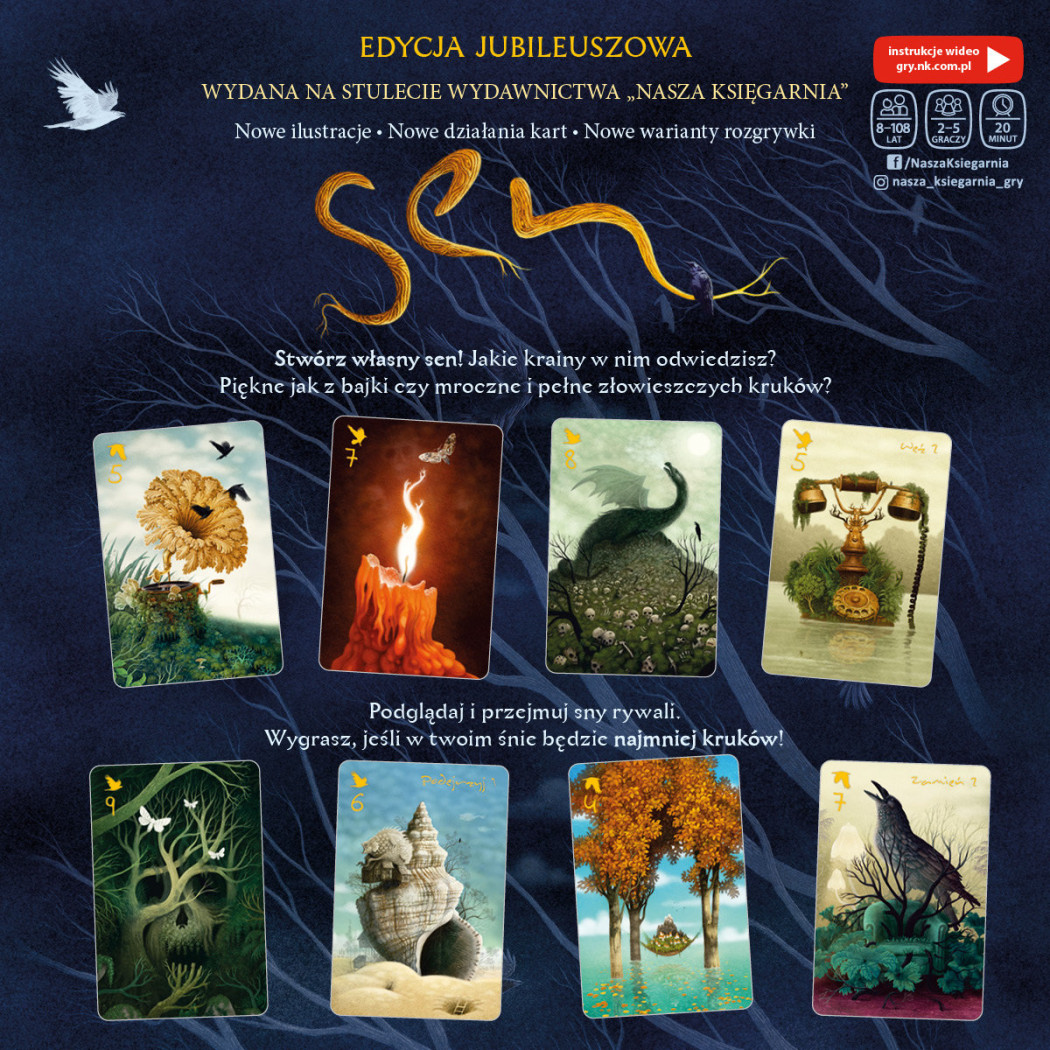 Sen - Edycja Jubileuszowa - Gra z Serii Sen - Karciana Gra Rodzinna i Towarzyska - Nasza Księgarnia