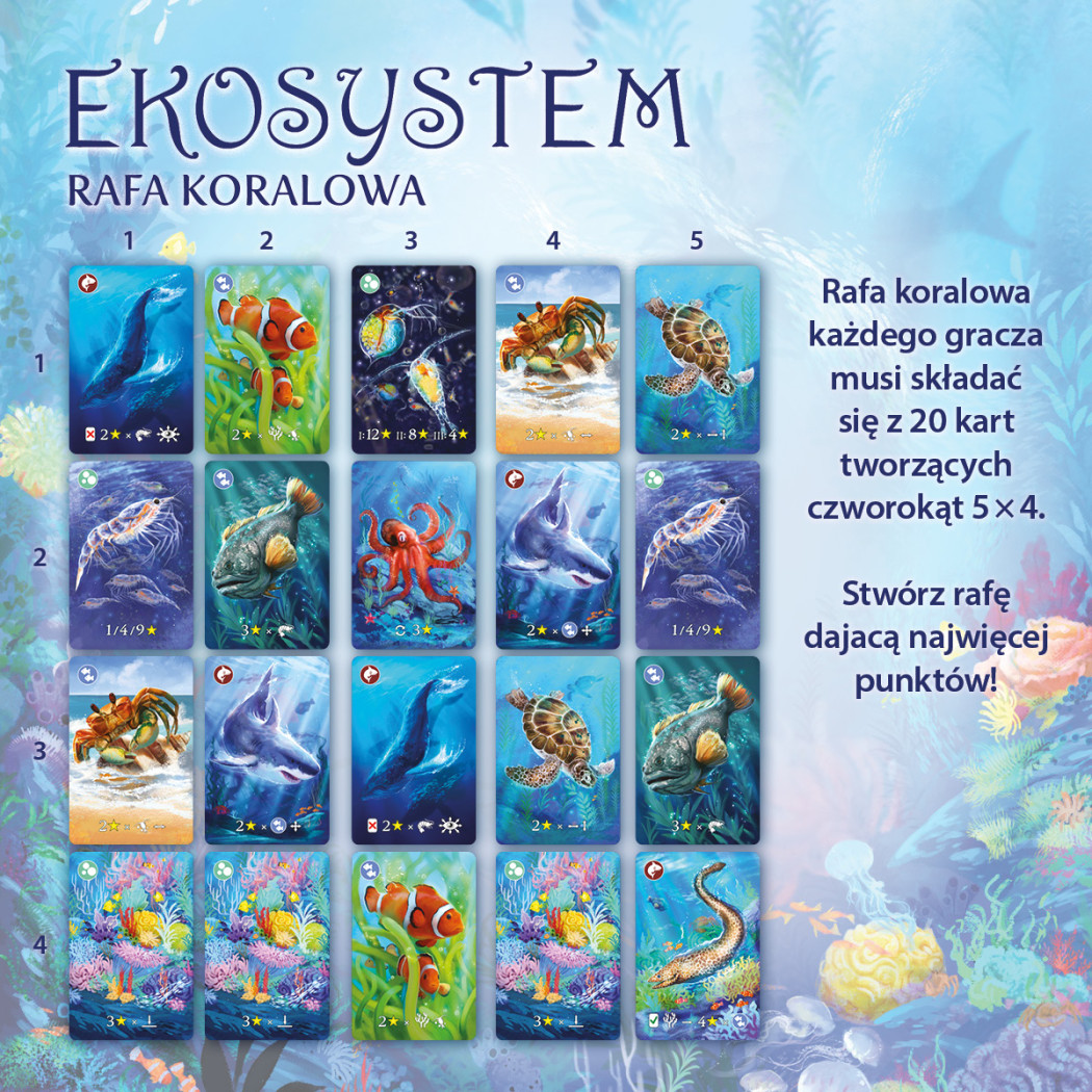 Rafa Koralowa - Ekosystem 2 - Karciana Gra Rodzinna - Nasza Księgarnia