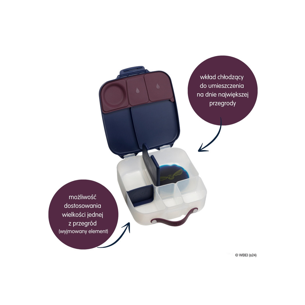 Harry Potter by b.box - Lunchbox z Wkładem Chłodzącym - granatowo/bordowy - B.BOX