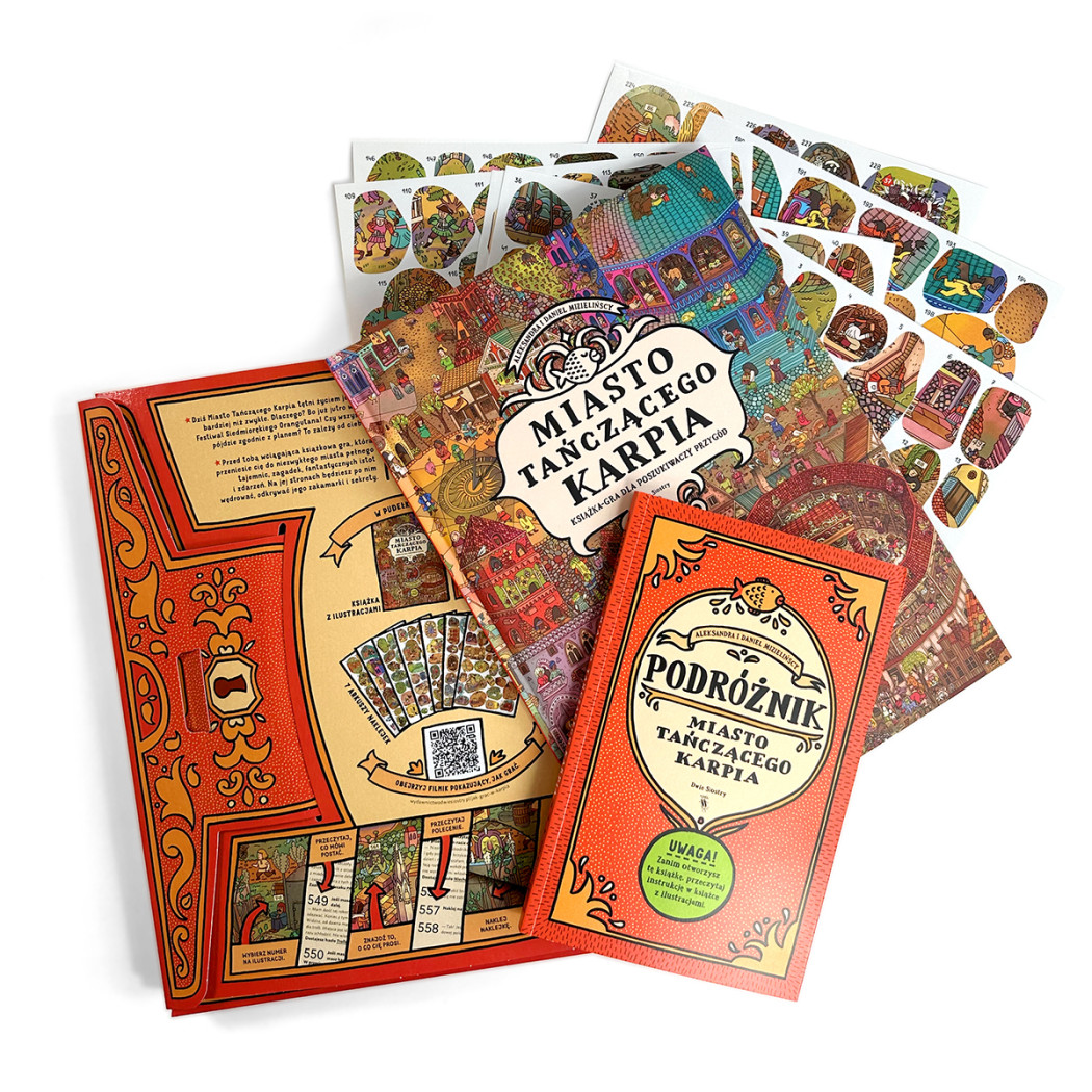 Miasto Tańczącego Karpia Książka-gra dla Poszukiwaczy Przygód - Aleksandra i Daniel Mizielińscy - Wydawnictwo Dwie Siostry