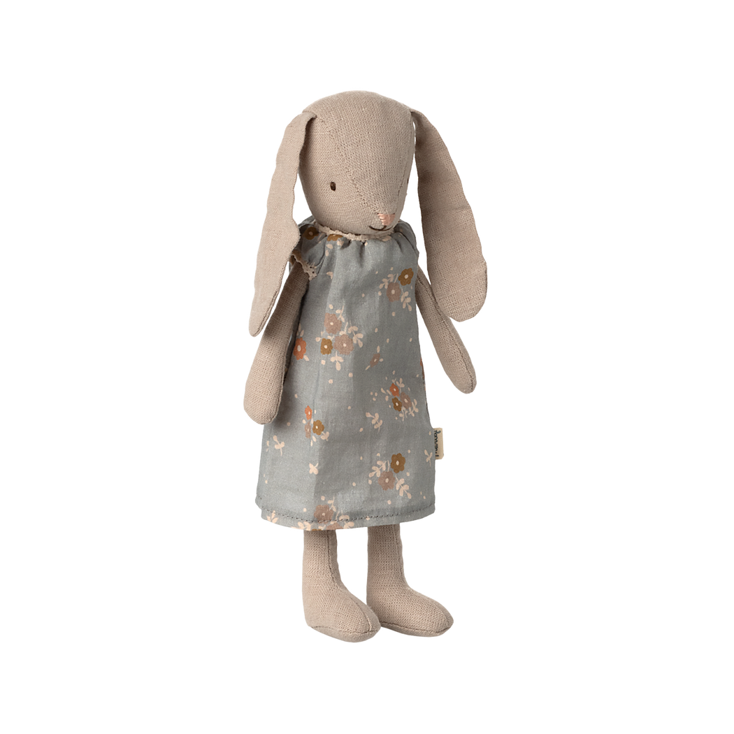 Króliczek w Niebieskiej Sukience w Kwiatki 21 cm - Rabbit size 1 - Maskotka Przytulanka - Maileg