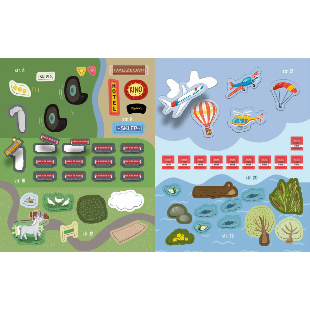 Zabawy z Felusiem i Guciem: W Podróży - Kreatywny Zeszyt z Naklejkami - Katarzyna Kozłowska - Nasza Księgarnia