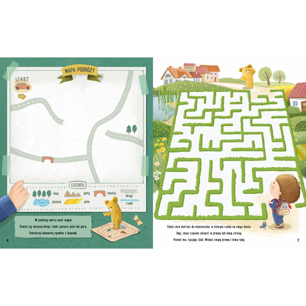 Zabawy z Felusiem i Guciem: W Podróży - Kreatywny Zeszyt z Naklejkami - Katarzyna Kozłowska - Nasza Księgarnia