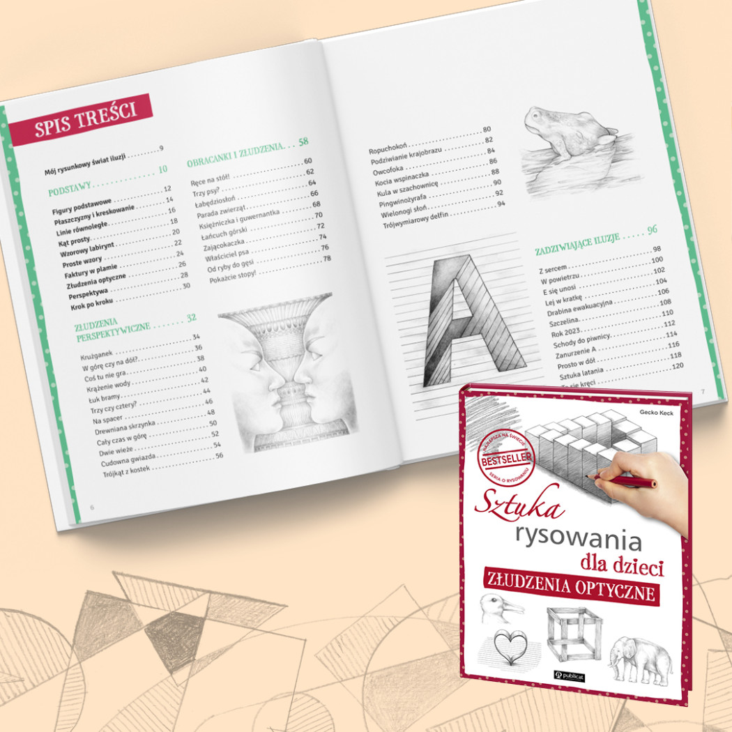Sztuka Rysowania dla Dzieci - Złudzenia Optyczne - Wydawnictwo Publicat