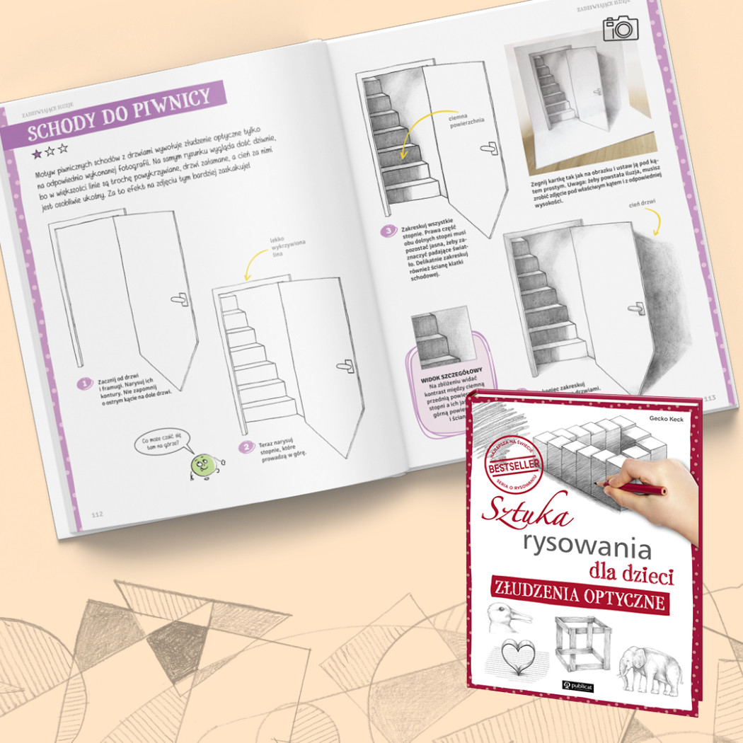 Sztuka Rysowania dla Dzieci - Złudzenia Optyczne - Wydawnictwo Publicat