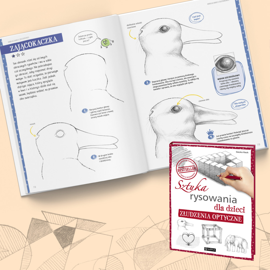 Sztuka Rysowania dla Dzieci - Złudzenia Optyczne - Wydawnictwo Publicat