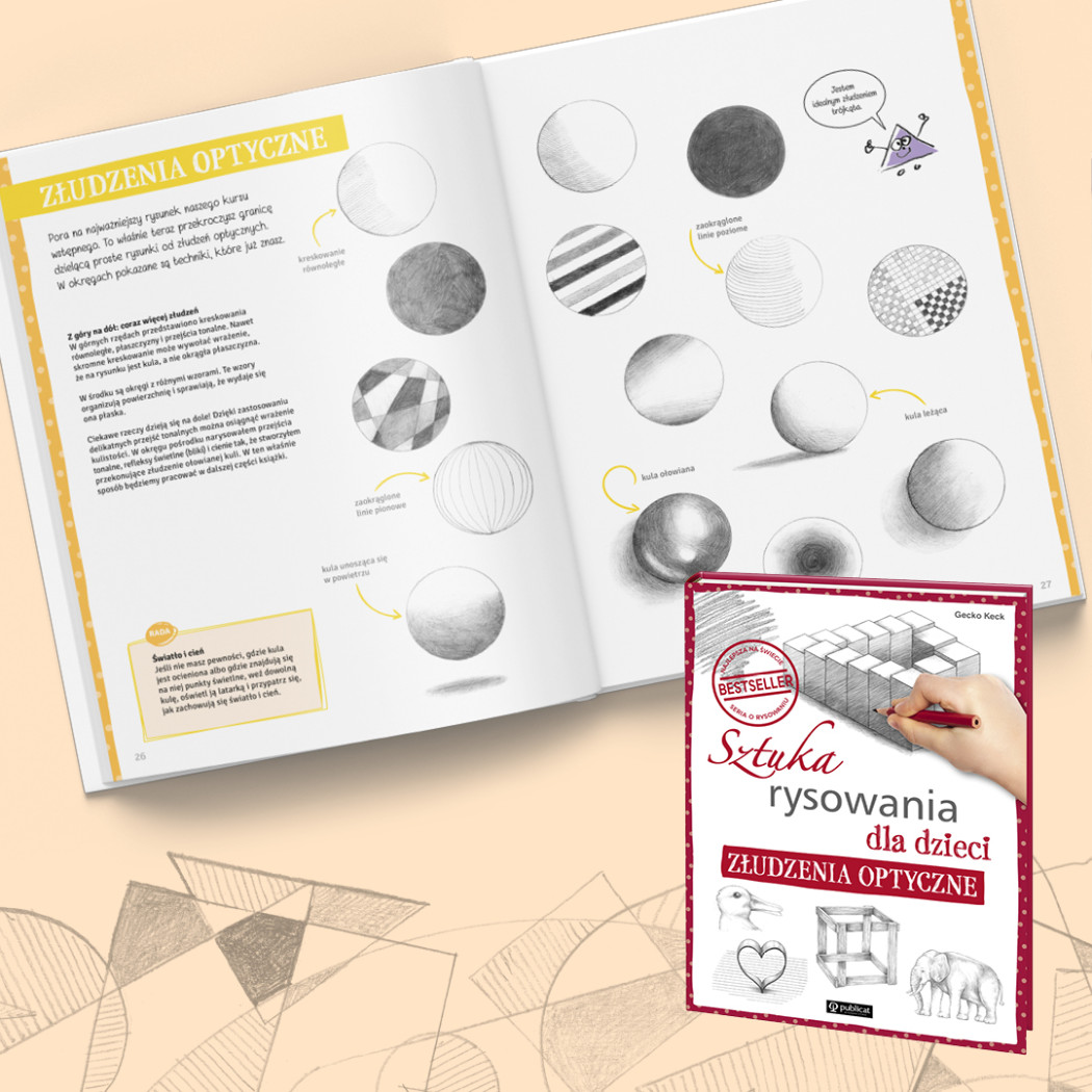 Sztuka Rysowania dla Dzieci - Złudzenia Optyczne - Wydawnictwo Publicat
