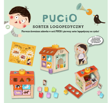 Pucio - Sorter Logopedyczny - Drewniana Zabawka z Serii Pucio - Nasza Księgarnia