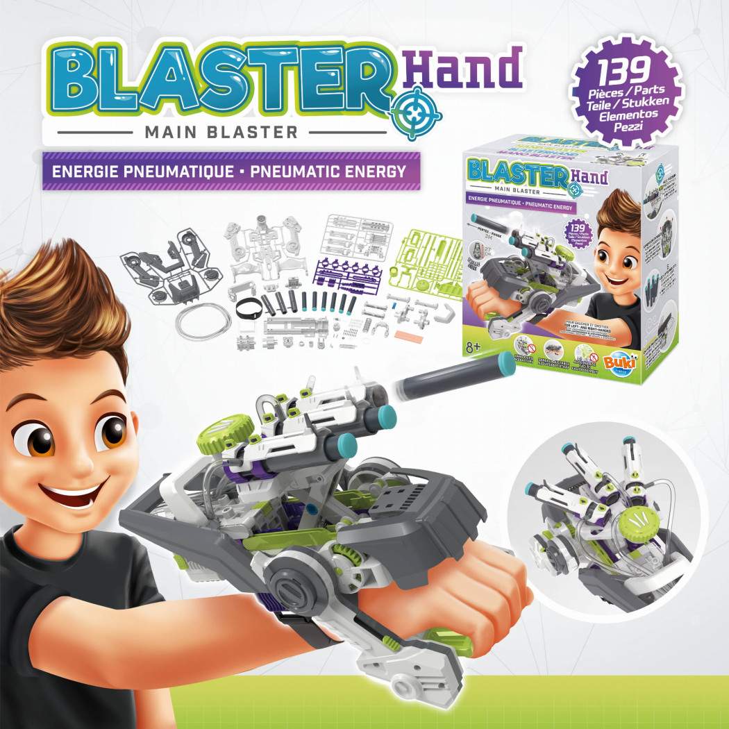 BLASTER - Wyrzutnia Rzutek Piankowych Pneumatyczna na Rękę - BUKI