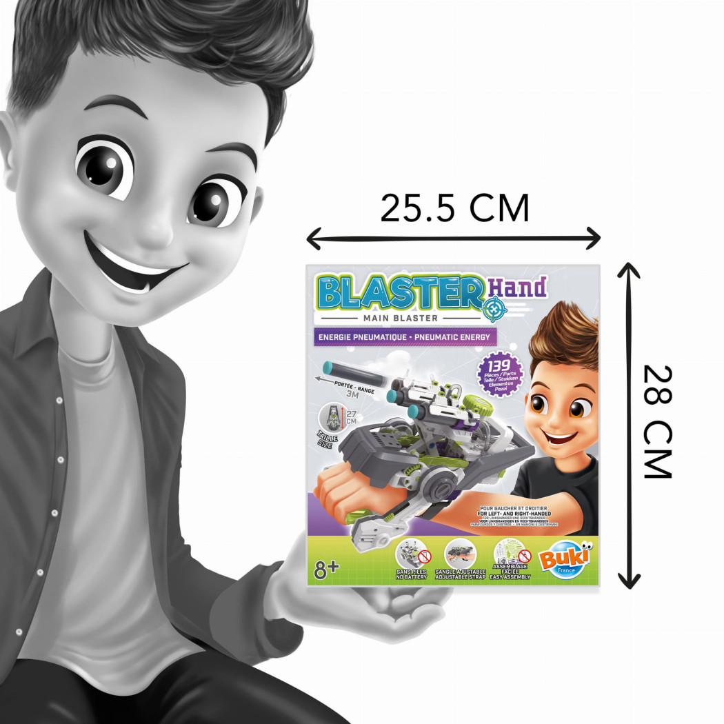 BLASTER - Wyrzutnia Rzutek Piankowych Pneumatyczna na Rękę - BUKI