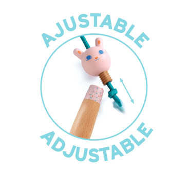 LEA - Różowa Skakanka Regulowana - Tradycyjna dla Dzieci z Drewnianymi Rączkami - Djeco