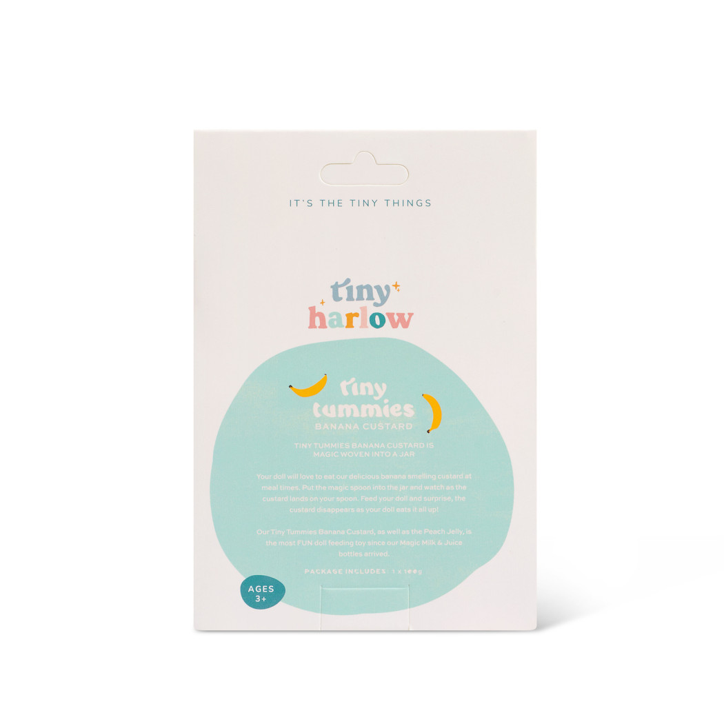 Bananowy Słoiczek z Łyżeczką - Zestaw Do Pielęgnacji Lalek - Tiny Harlow