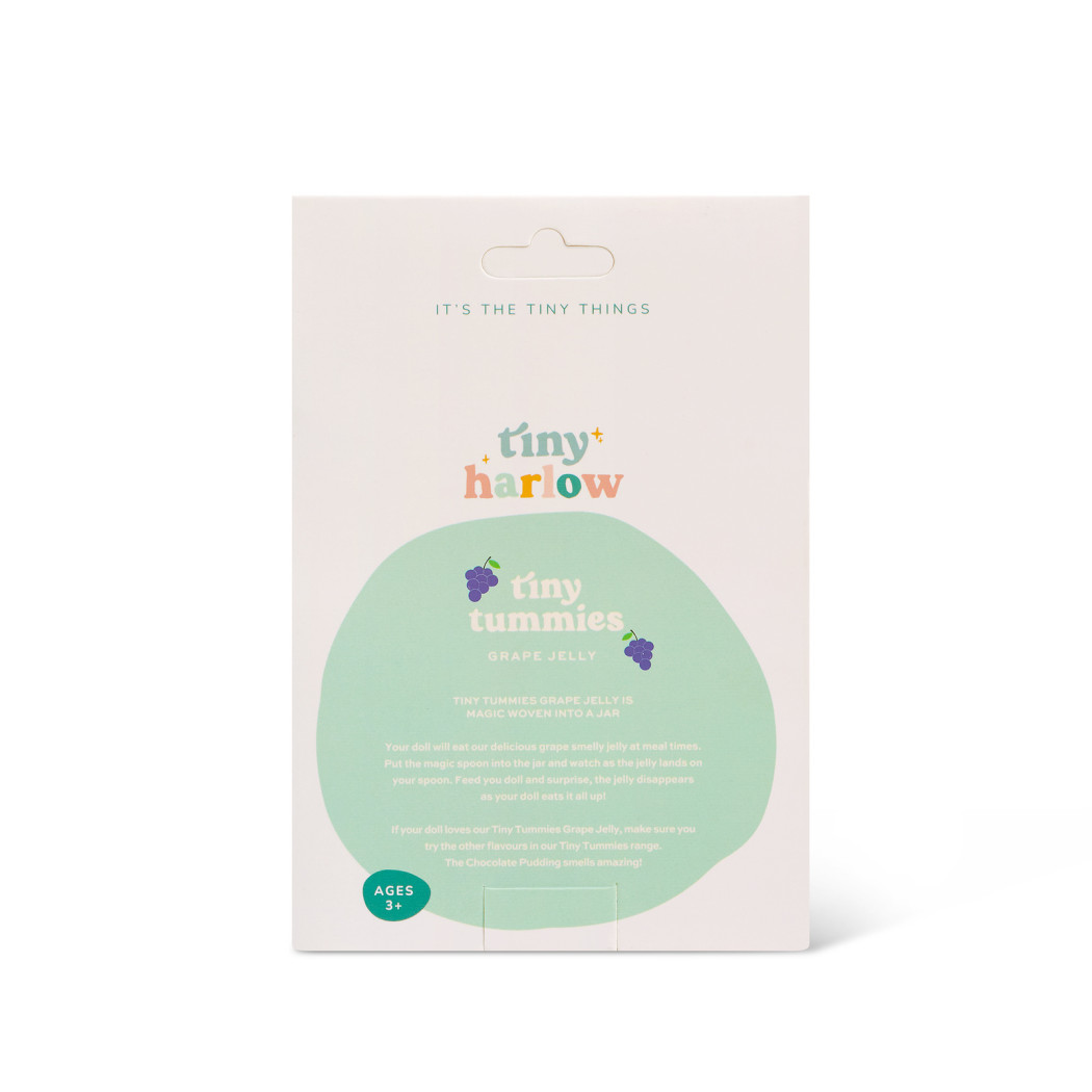 Winogronowy Słoiczek z Łyżeczką - Zestaw Do Pielęgnacji Lalek - Tiny Harlow