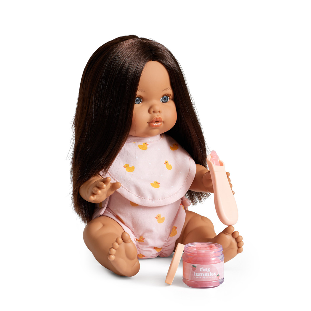 Bananowy Słoiczek z Łyżeczką - Zestaw Do Pielęgnacji Lalek - Tiny Harlow