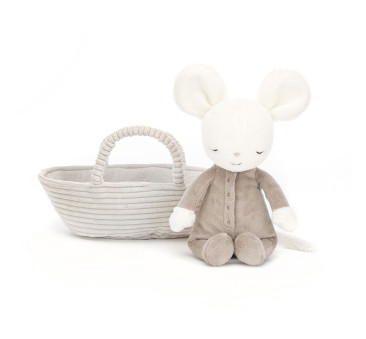 Myszka w Koszyczku 19 cm - Maskotka Przytulanka - JellyCat