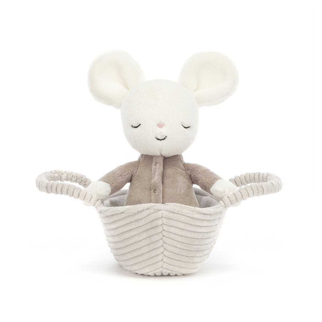 Myszka w Koszyczku 19 cm - Maskotka Przytulanka - JellyCat