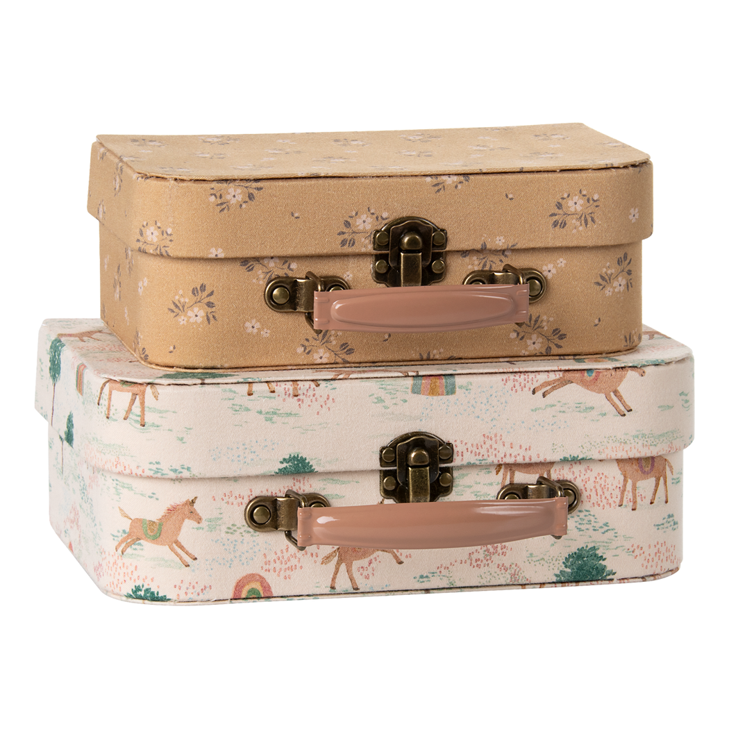 Jednorożce i Kwiatki - Zestaw Dwóch Walizek do Przechowywania - Maileg