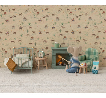 Zielony Fotel w Kratę - Chair Mouse Green - Akcesoria Dla Myszek - Maileg