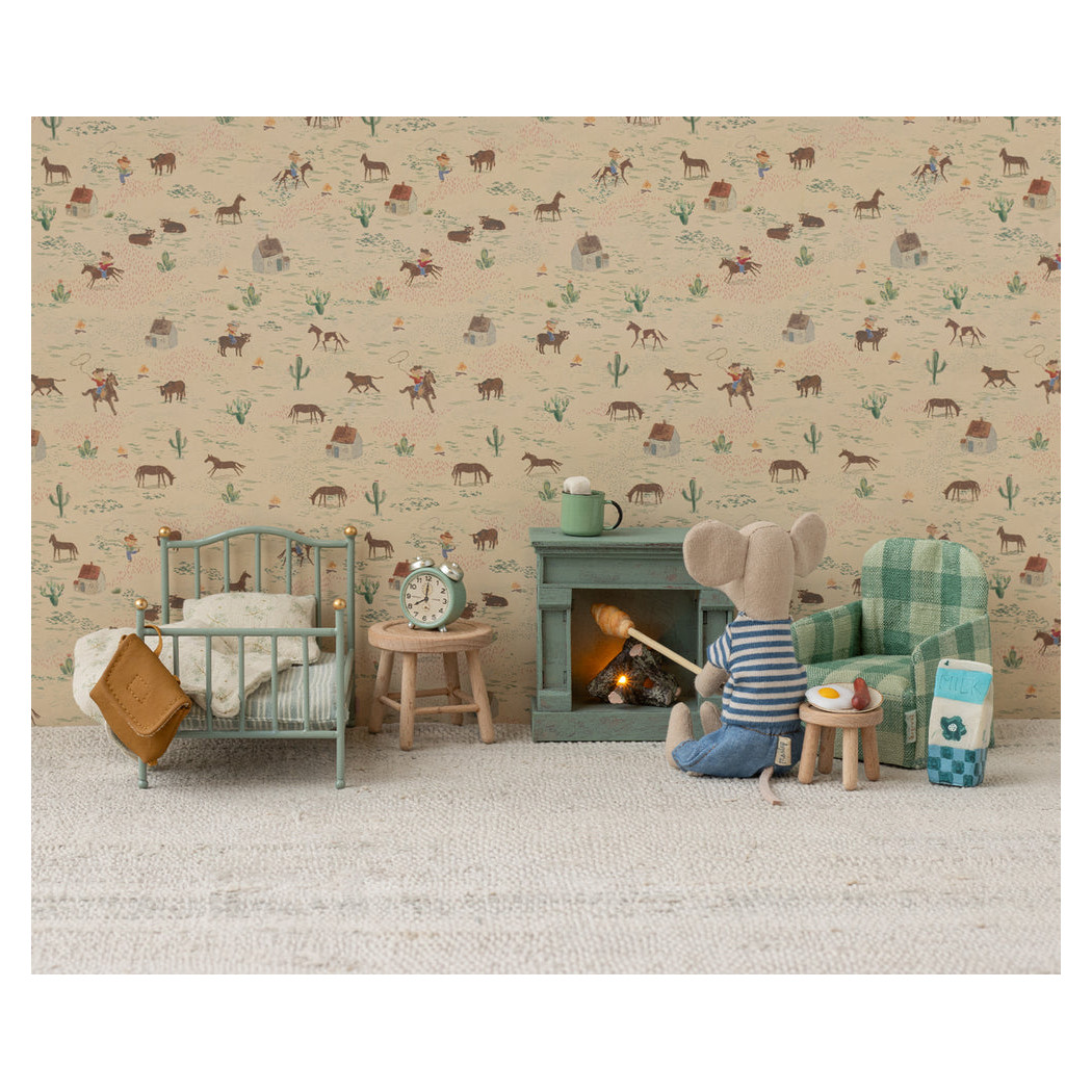 Zielony Fotel w Kratę - Chair Mouse Green - Akcesoria Dla Myszek - Maileg