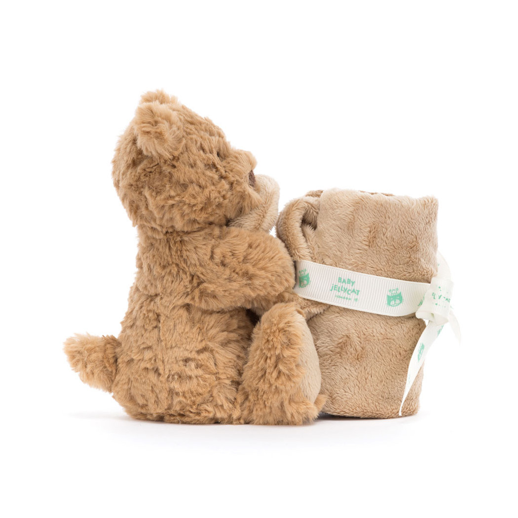 Miś Bartłomiej z Kocykiem - Szmatka Przytulanka Ciumkadełko - 34 cm x 34 cm - Maskotka Przytulanka - JellyCat