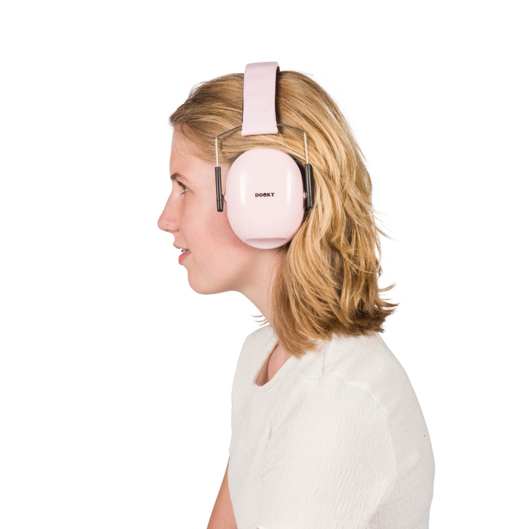 Różowe Słuchawki Ochronne Junior - Rozmiar 5-16 lat - Dooky